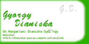 gyorgy dianiska business card